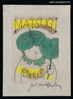 藏品(藏書票—綠葉小精靈)的圖片