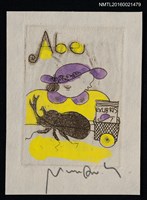 藏品(藏書票—人與獨角仙)的圖片