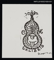 藏品(藏書票—俏皮葫蘆)的圖片