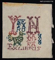 藏品(藏書票—綠鳥紋飾)的圖片