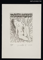 藏品(藏書票—草叢間的吶喊裸女)的圖片