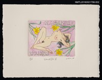 藏品(藏書票—裸女與水仙（多色）)的圖片