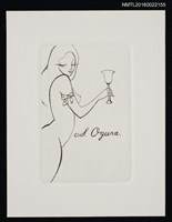 藏品(藏書票—持高腳杯的裸女 )的圖片