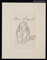 藏品(藏書票—托著下巴的裸女)的圖片