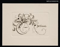 藏品(藏書票—生著藤蔓髮的女孩)的圖片