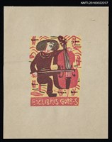 藏品(藏書票—大提琴樂手)的圖片