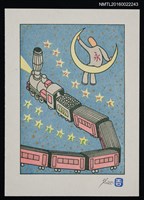 藏品(藏書票—銀河鉄道の夜（宮沢賢治紀念館．世界藏書票展紀念）)的圖片