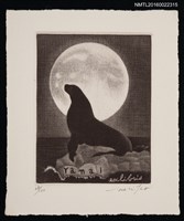 藏品(藏書票—月に吼える胡獱（とど）)的圖片