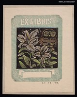 藏品(藏書票—貓頭鷹與百合（通用藏書票）)的圖片