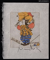 藏品(藏書票—撐傘的小丑)的圖片