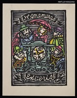 藏品(藏書票—洋人與鐘)的圖片