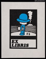 藏品(藏書票—藍衣藍帽人)的圖片