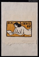 藏品(藏書票—裸女臥讀)的圖片