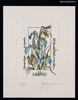 藏品(藏書票—藍鳶尾)的圖片