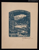 藏品(藏書票—山中湖景（藍綠）)的圖片