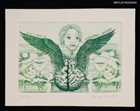 藏品(藏書票—綠色頭腦裡的異想)的圖片