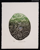 藏品(藏書票—奇幻花葉)的圖片