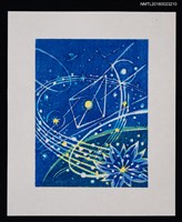 藏品(藏書票樣本—幻藍銀河)的圖片