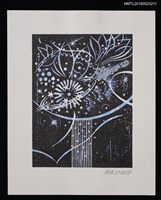 藏品(藏書票—幻紫煙花)的圖片