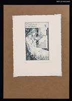 藏品(藏書票—窗邊閱讀的女孩)的圖片