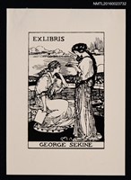 藏品(藏書票—古歐洲女子)的圖片