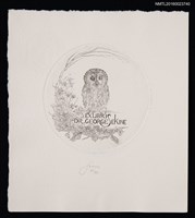 藏品(藏書票—貓頭鷹)的圖片