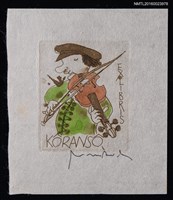 藏品(兒童藏書票—拉小提琴者)的圖片