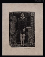 藏品(藏書票—扉口に佇む少女（站在門口的少女）)的圖片