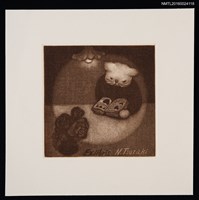 藏品(藏書票—燈下閱讀)的圖片