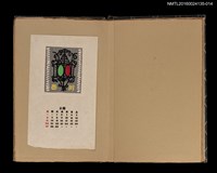 藏品(藏書票曆——鑲嵌彩色玻璃的吊燈)的圖片