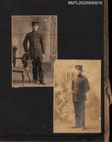 藏品(王甘棠青年時期著制服戴帽站姿獨照)的圖片