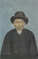 藏品(黑衣老人彩繪)的圖片