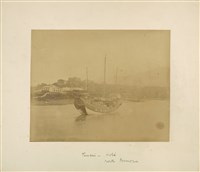 藏品(滬尾（淡水），前方為海關及紅毛城，河中有中式帆船)的圖片