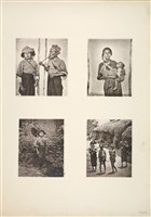 藏品(《中國及其子民》第二冊散頁：平埔族人，木柵（臺南新市區）；背小孩的平埔族，木柵；著平埔族衣服的婦女，木柵；六龜的平埔族)的圖片
