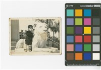 藏品(幼年施純全與獅子雕塑)的圖片