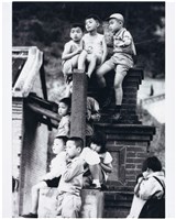 藏品(眾多小孩、磚構物、石碑)的圖片