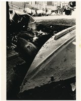 藏品(木頭漁網、倒放船、遠景曬衣)的圖片