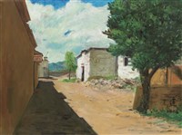 藏品(西藏民居一角－《高原與海洋的對話》蒙藏委員會蒐藏臺灣美術教師畫冊)的圖片