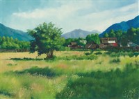 藏品(貝加爾湖畔的農家－《高原與海洋的對話》蒙藏委員會蒐藏臺灣美術教師畫冊)的圖片