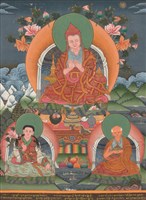 藏品(阿底峽師徒三尊 - 《唐卡藝術》選集)的圖片