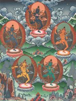 藏品(五方空行母 - 《唐卡藝術》選集)的圖片