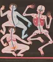 藏品(第十三圖 人體的連接脈 - 《唐卡藝術》選集)的圖片
