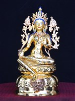藏品(綠度母佛像(鎏金))的圖片