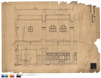 藏品(子：廣間詳細圖。廣間立面圖、售票口、賣店)的圖片