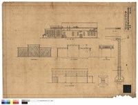 藏品(背面圖、各部斷面圖。ホイスト用ポスト詳細圖。)的圖片