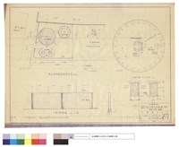 藏品(供水設備建築配置平面、水處理機護墻立面、水塔平面)的圖片