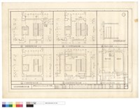 藏品(地下層、一至十三層及屋頂層樓梯,電梯,管道平面圖、屋頂突出物二層平面圖、電梯間立面圖)的圖片