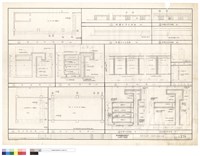 藏品(柜台平面圖、矮及高櫃台正及背立以及剖面圖、木門及剖面)的圖片