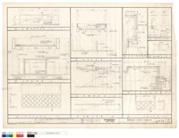 藏品(正門及天花及平面及車棚屋頂平面圖、正及側門及車棚及花台剖面詳圖、車棚及停車棚側立側立面圖、花台大理台及大門圍墻地樑配筋圖)的圖片