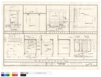 藏品(洗衣部洗糟詳剖、超級市場洗槽正及側立面及活動拉門按裝位置及鉄捲門收頭詳啚及超級市場收銀台平面啚)的圖片